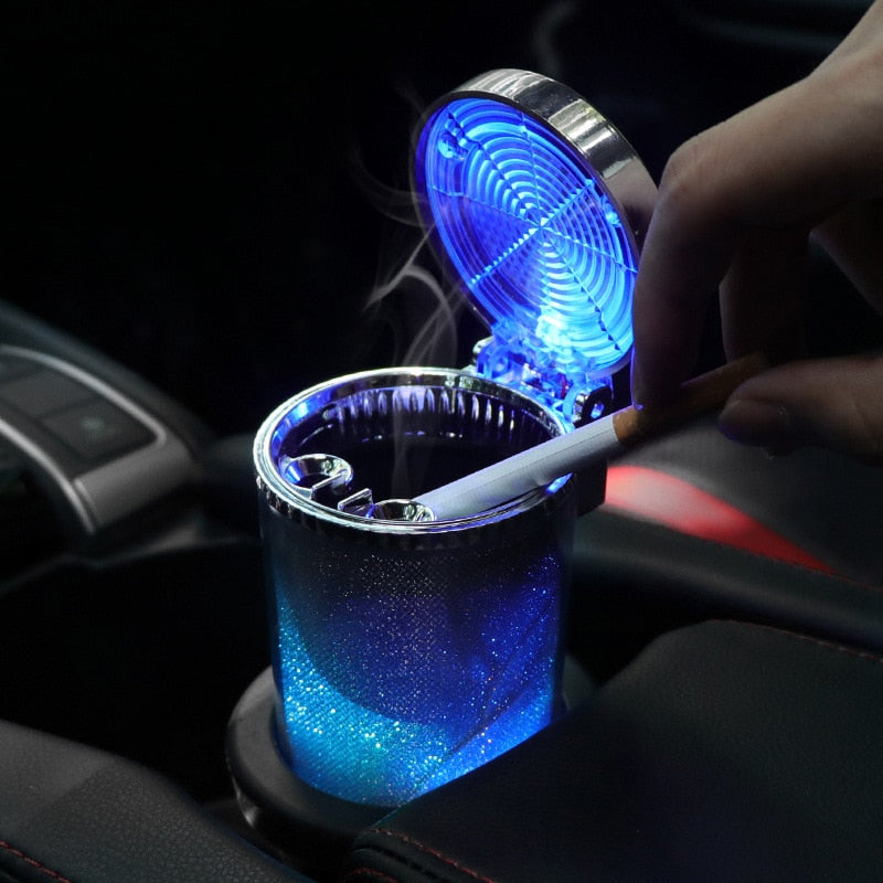 Car Cupholder Ashtray with LED Light