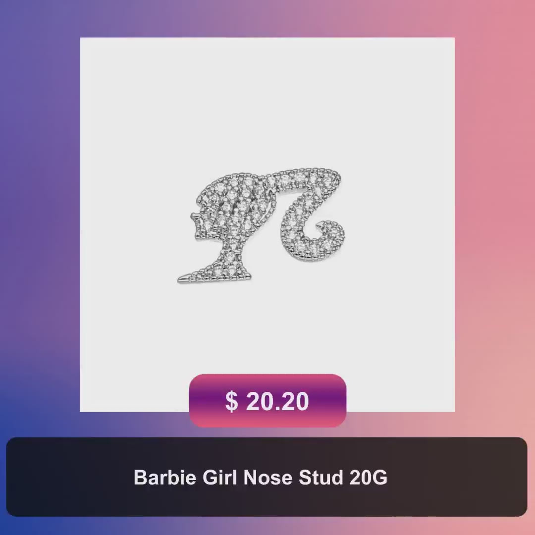 Barbie Girl Nose Stud 20G by@Vidoo
