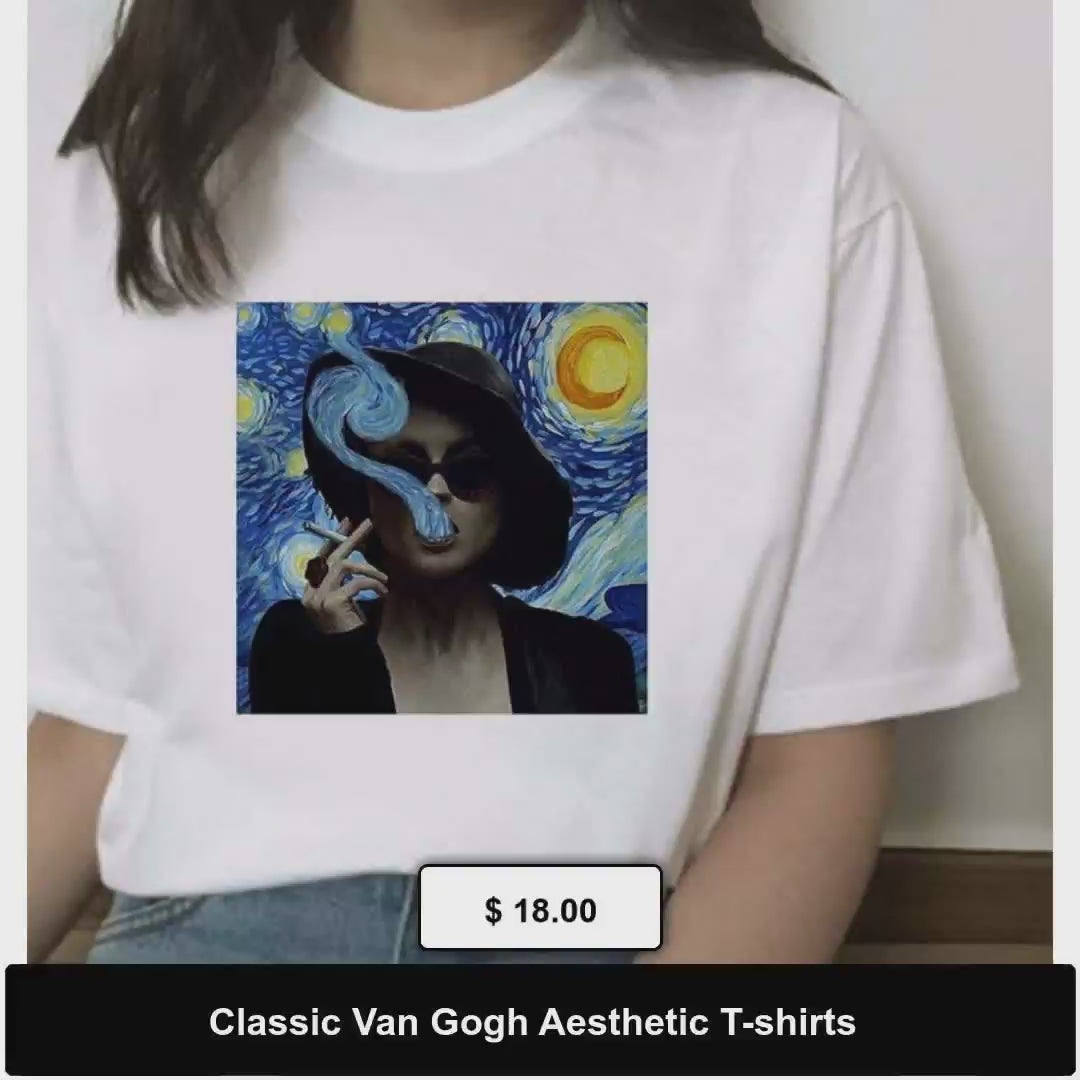 Classic Van Gogh Aesthetic T-shirts by@Vidoo