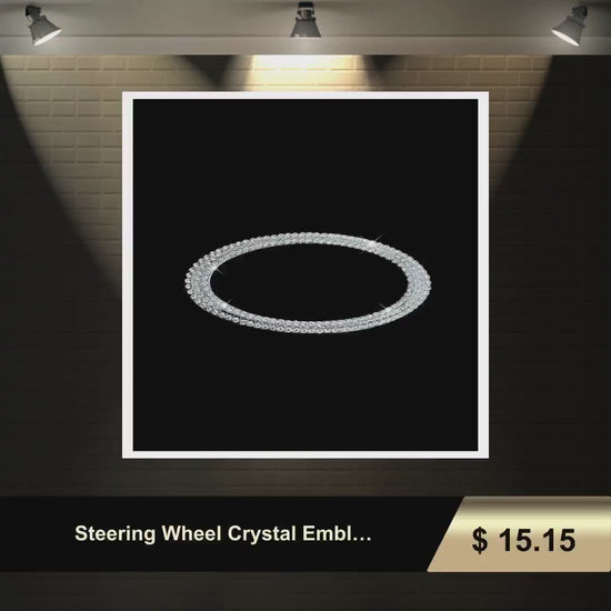 Steering Wheel Crystal Emblem Logo Sticker Decal by@Vidoo