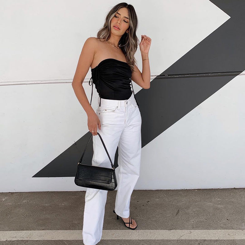 Sexy Pleated Tube Top