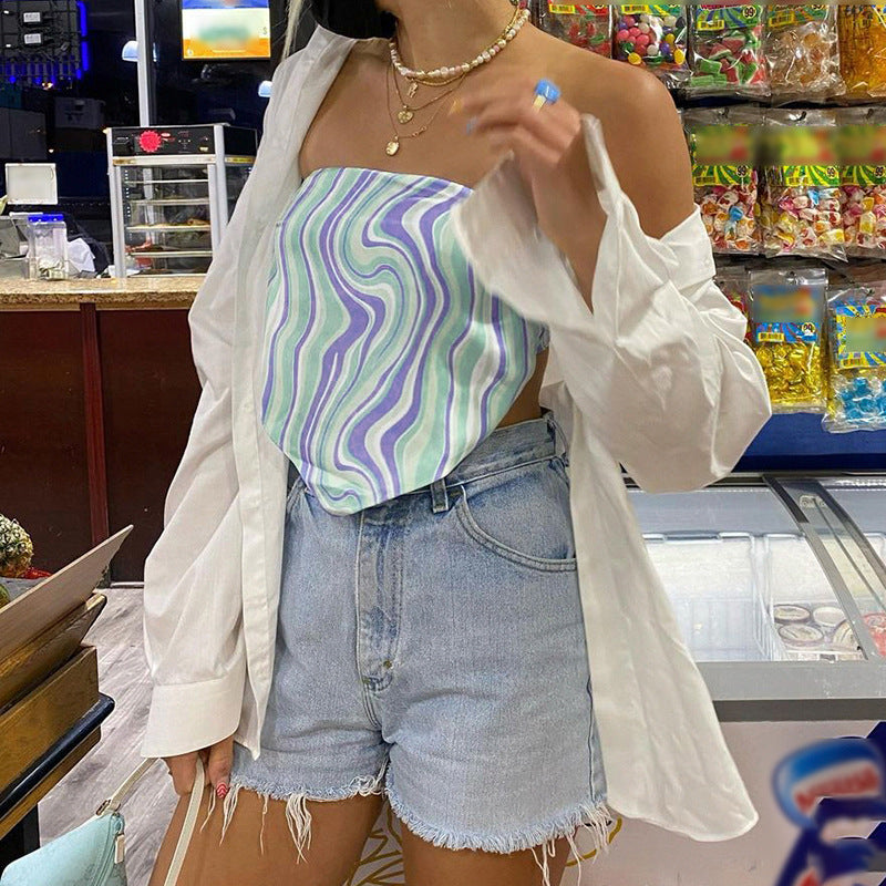 Scarf Corrugated Tube Top