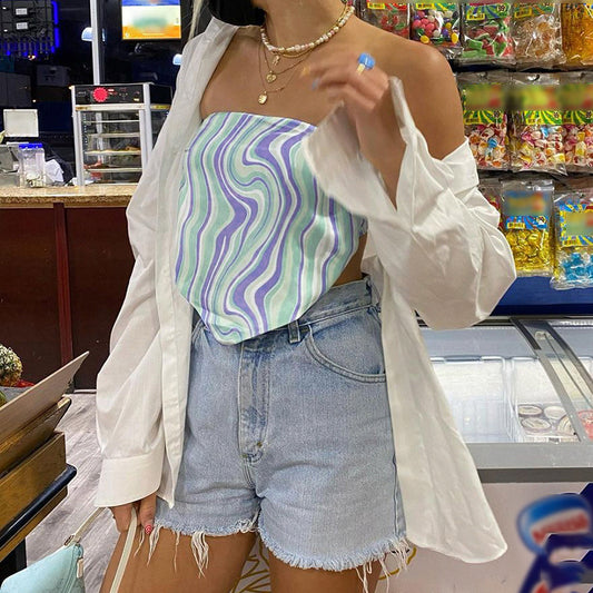 Scarf Corrugated Tube Top