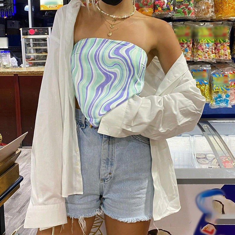 Scarf Corrugated Tube Top