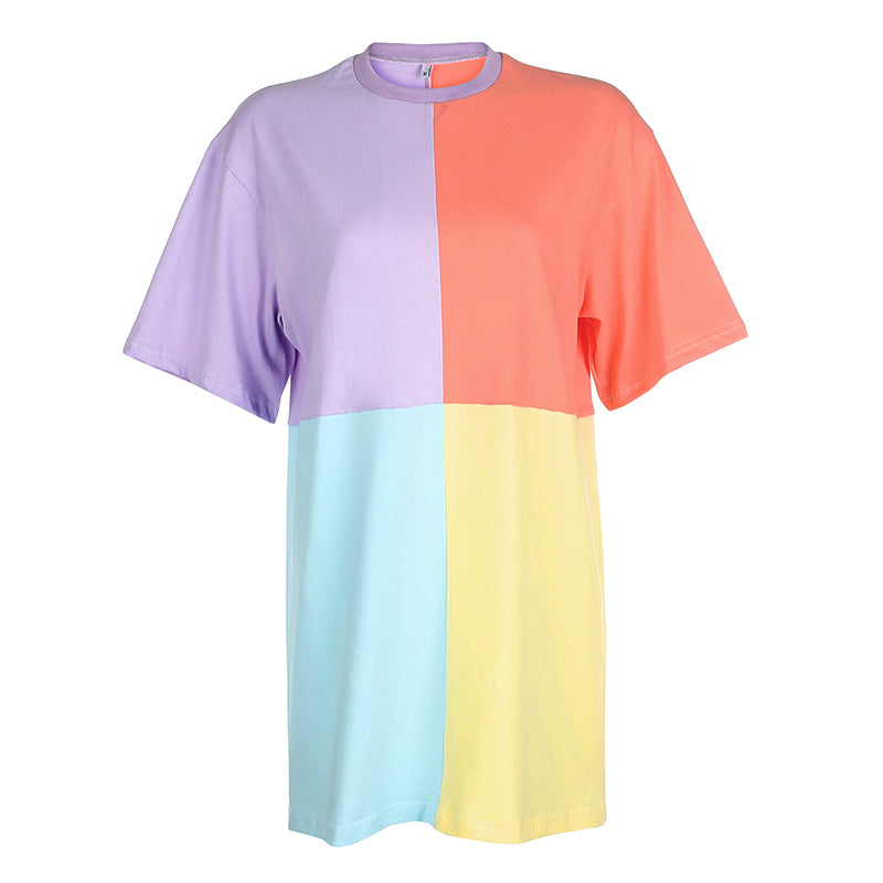 Personalized Stitching Contrast T-shirt