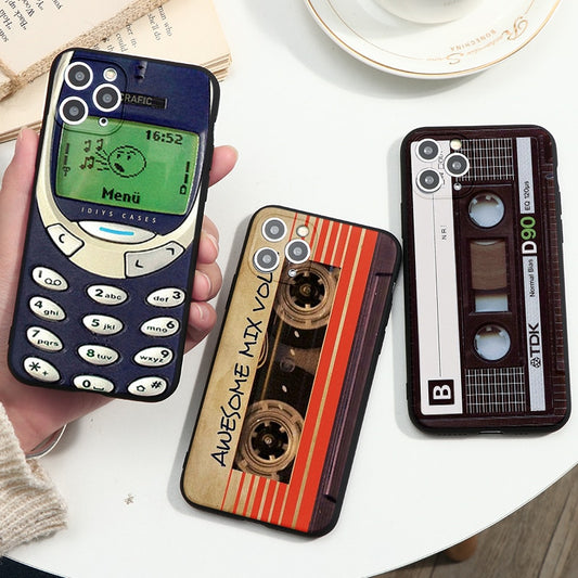 Vintage Cassette tape retro style cases For iPhones