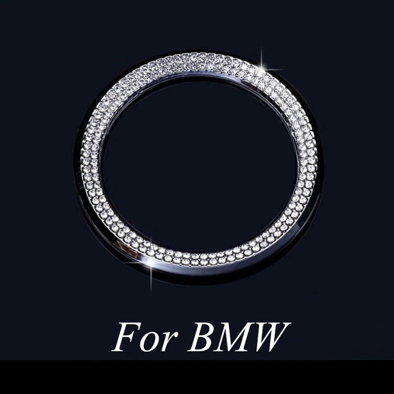 Steering Wheel Crystal Emblem Logo Sticker Decal