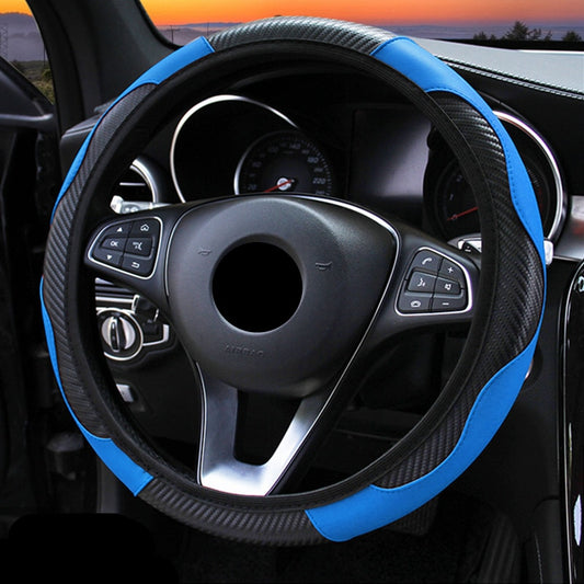 Anti Slip Leather Steering wheel Covers 37-38cm