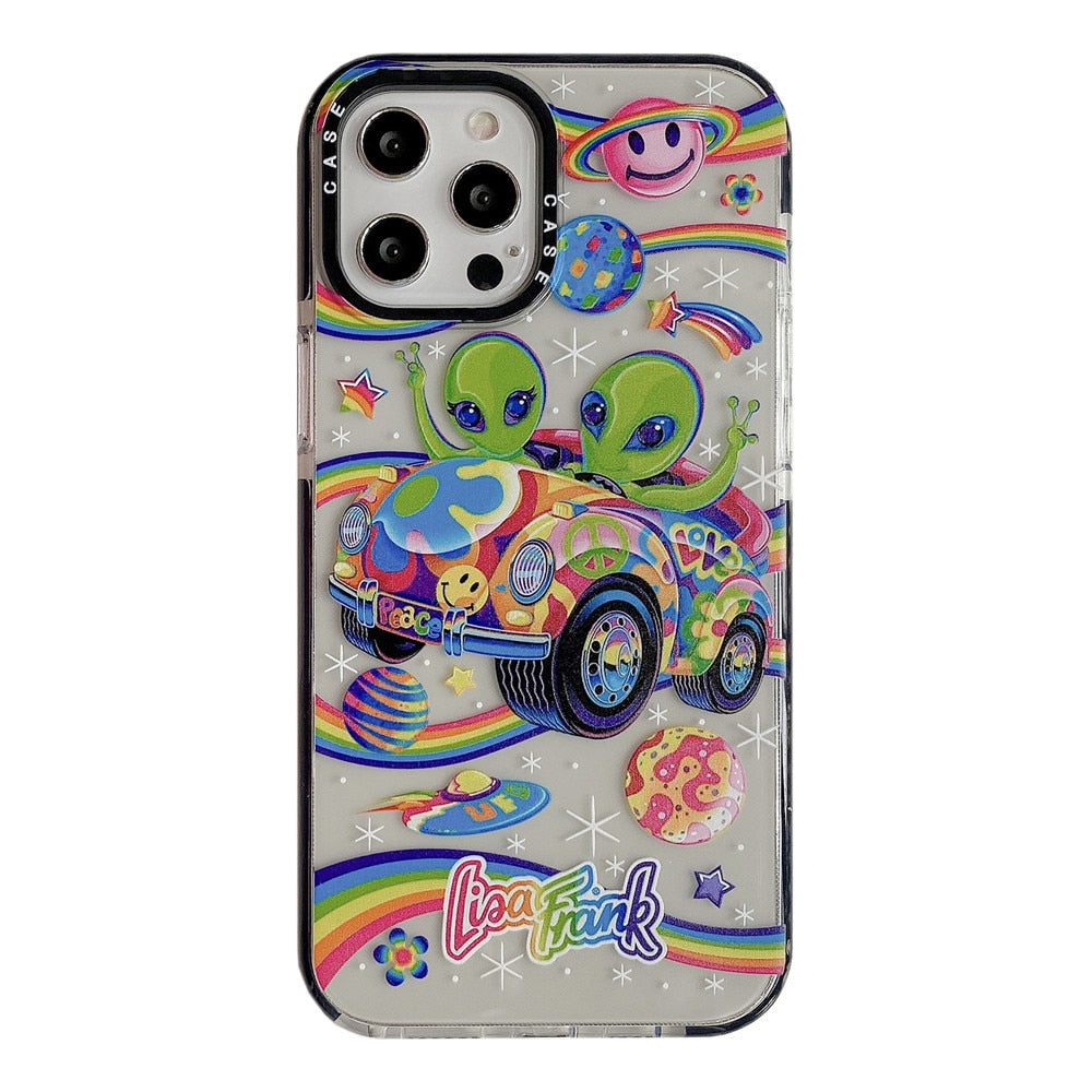 Lisa Frank Stickers Rainbow label iPhone Case