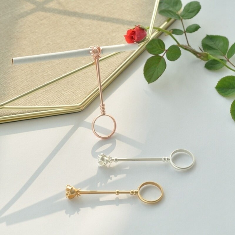 Rose Flower Retro Blunt Holder Ring