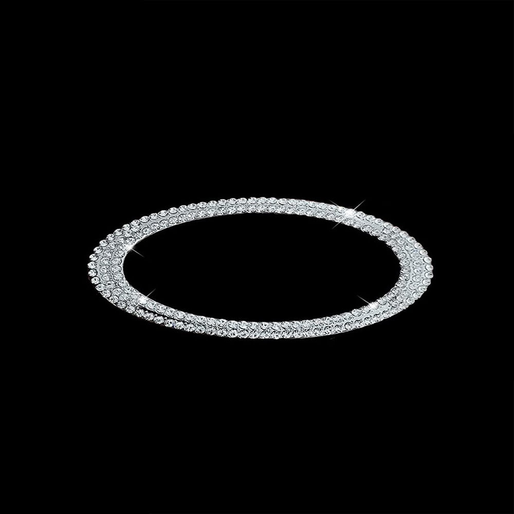 Steering Wheel Crystal Emblem Logo Sticker Decal