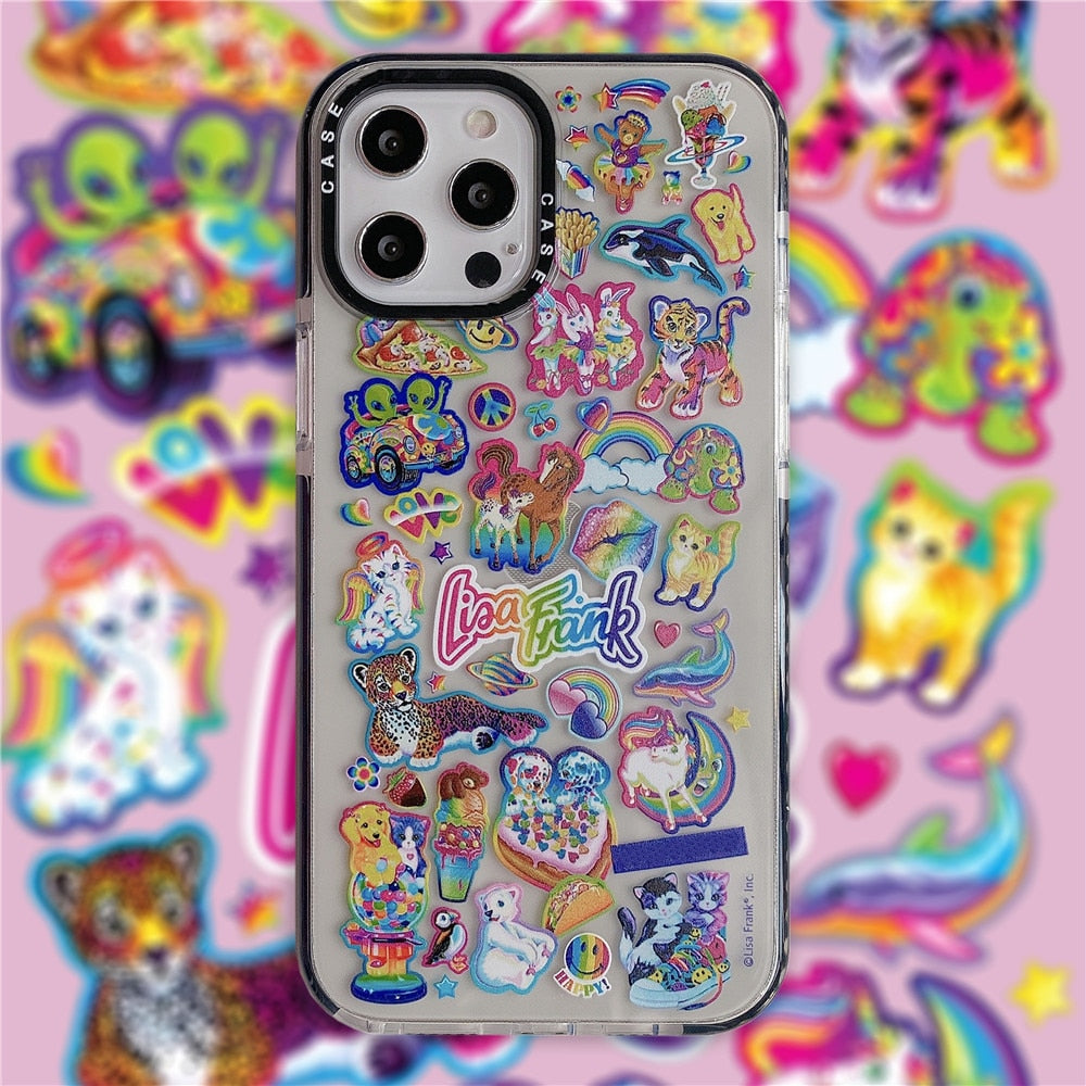 Lisa Frank Stickers Rainbow label iPhone Case