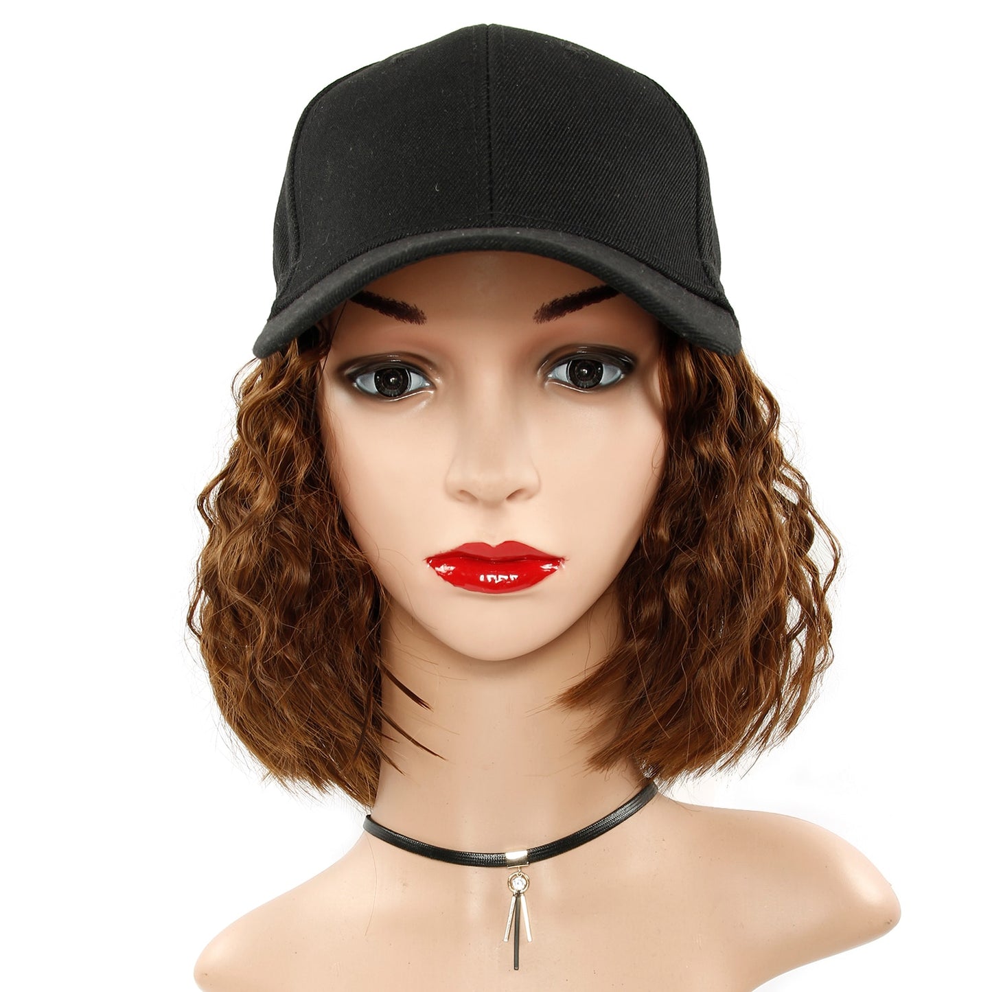 Baseball Cap Short curly Wig