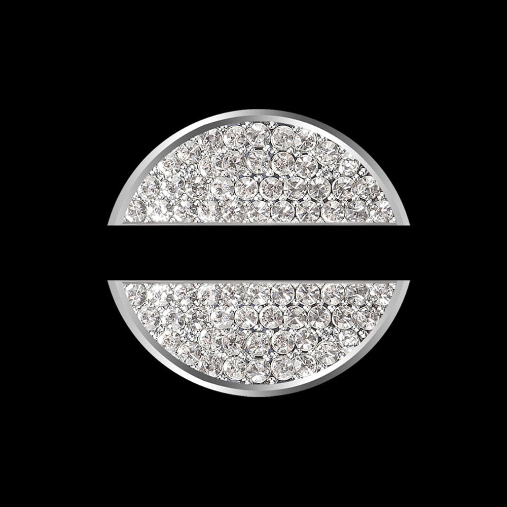 Steering Wheel Crystal Emblem Logo Sticker Decal