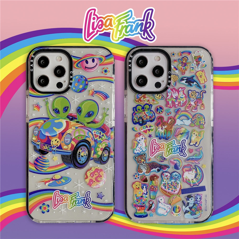 Lisa Frank Stickers Rainbow label iPhone Case