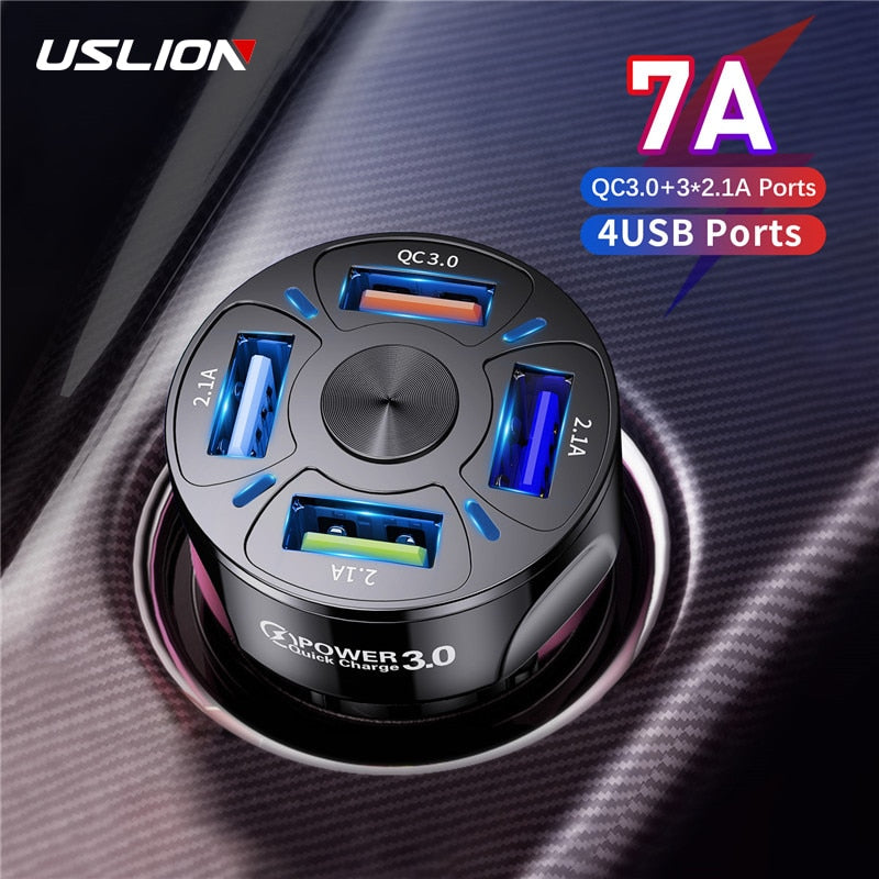 4 Ports USB Car Charger