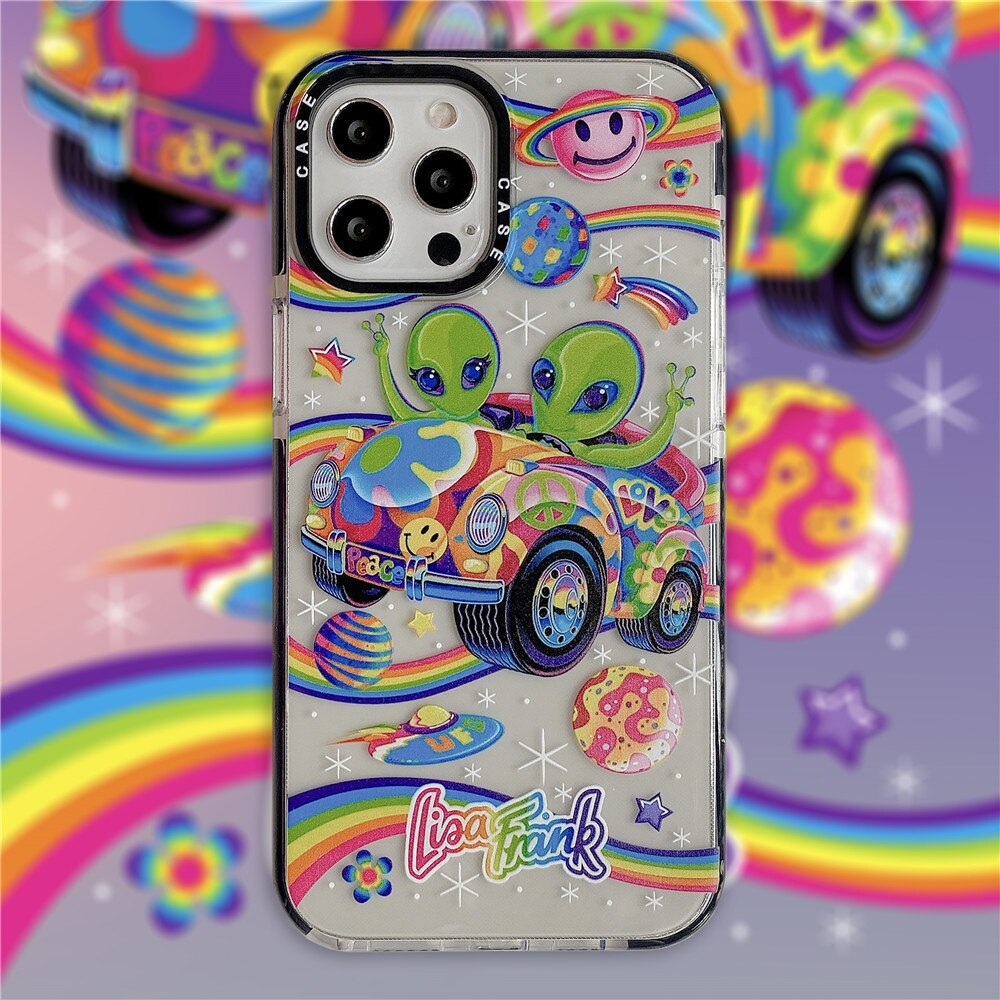 Lisa Frank Stickers Rainbow label iPhone Case