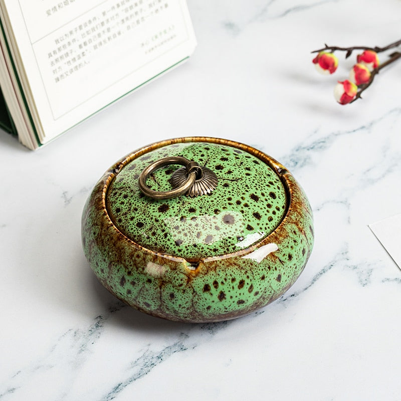 Ceramic Ashtray with Lid