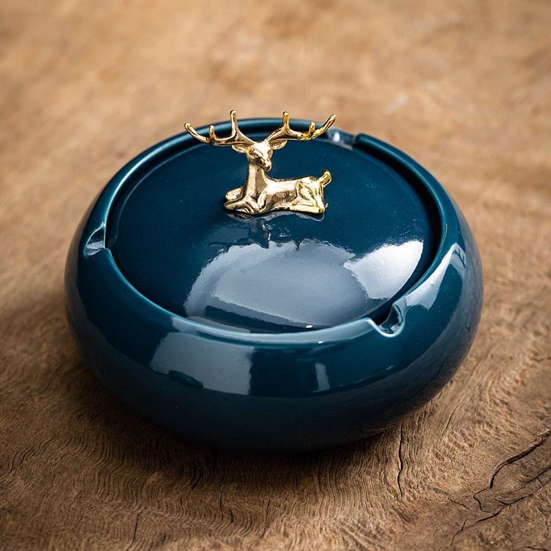 Ceramic Ashtray with Lid