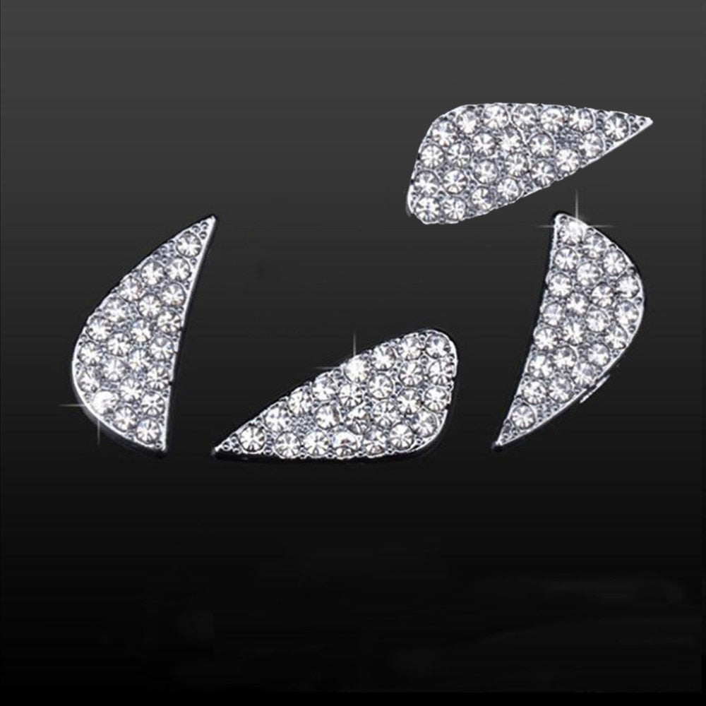 Steering Wheel Crystal Emblem Logo Sticker Decal