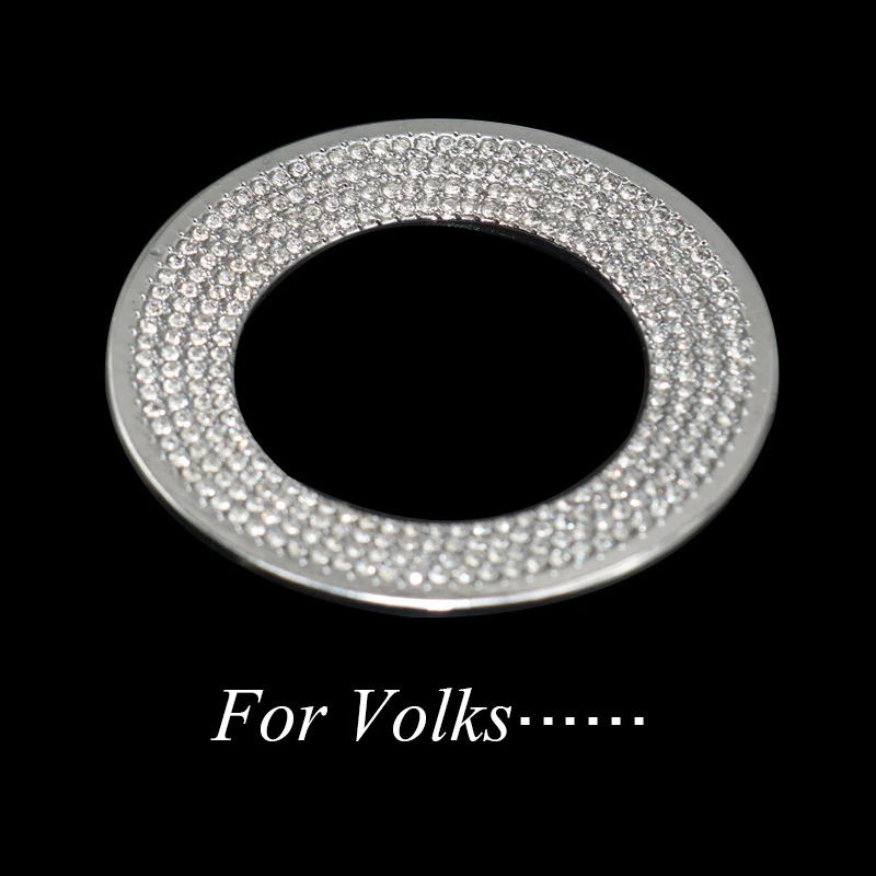 Steering Wheel Crystal Emblem Logo Sticker Decal