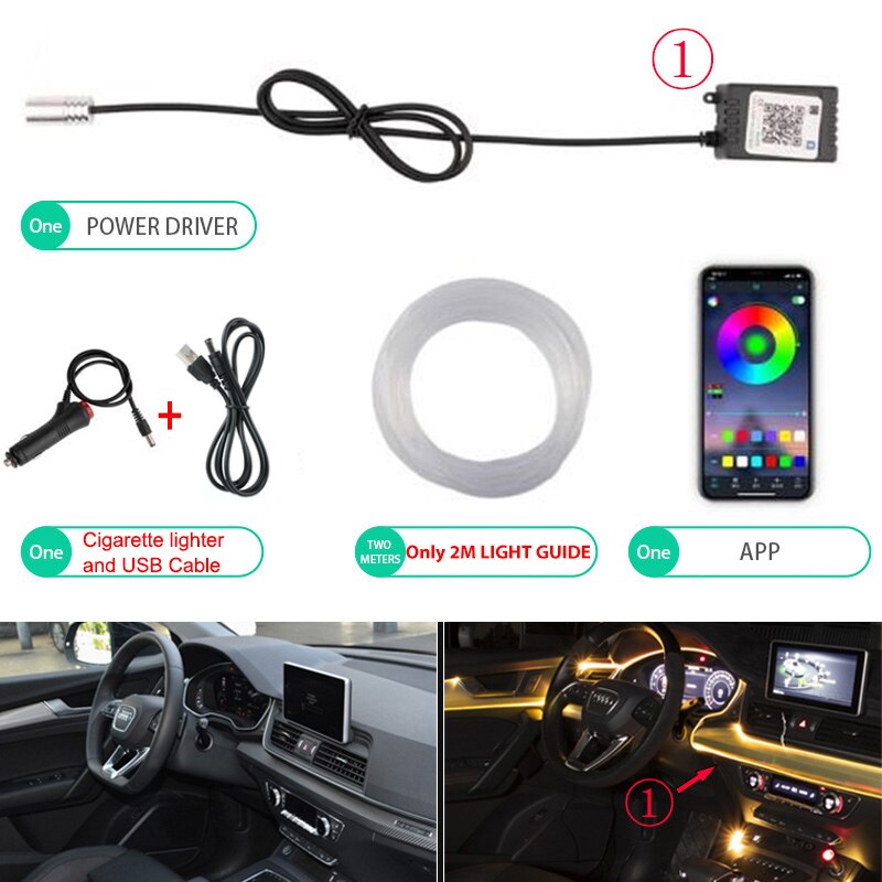 Neon LED Car Interior Ambient Light Strip