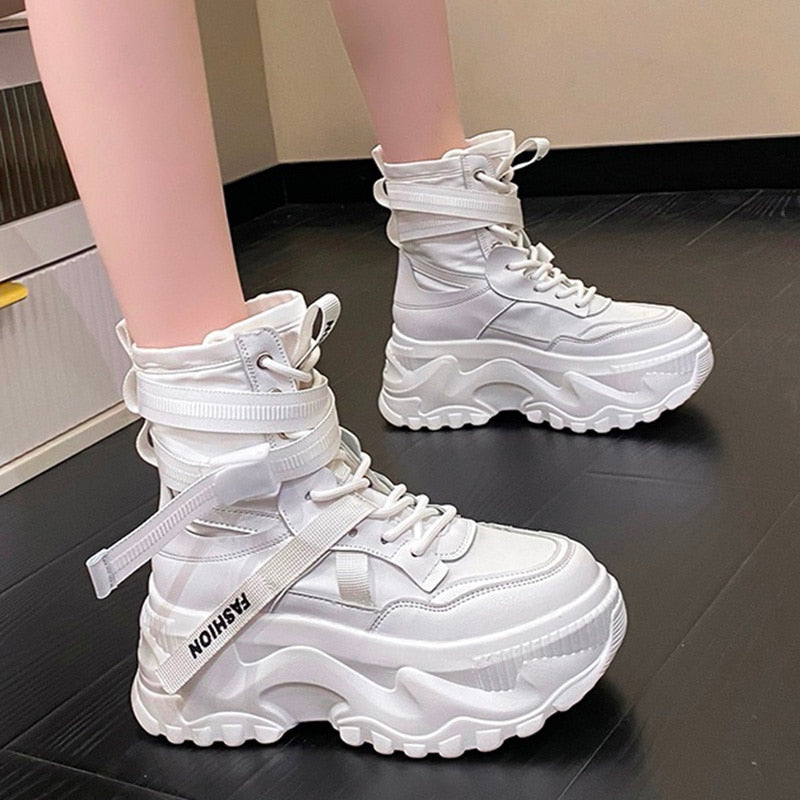 Chunky Platform Motorcycle Boots