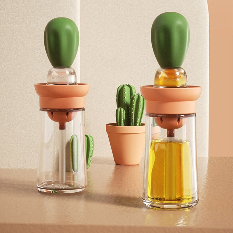 Cactus Glass Spray Bottle Oil Dispenser
