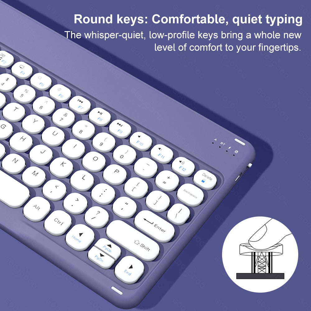 Bluetooth Keyboard Wireless Keyboard and Mouse for iPad 10th Gen Tablet Android IOS Windows