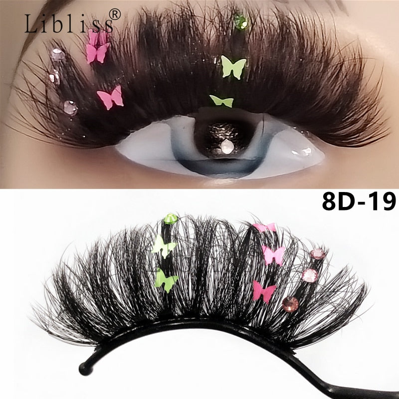 Glitter Shimmery Butterfly Eyelashes