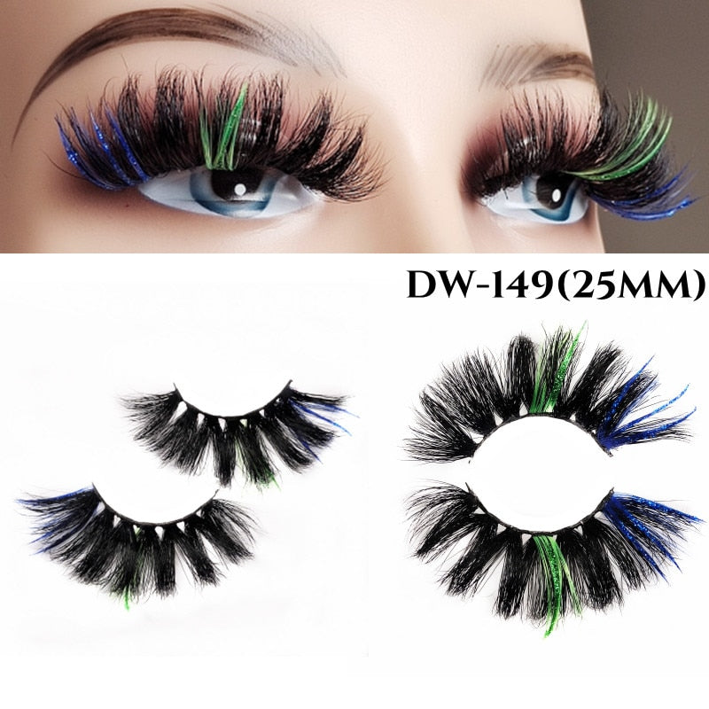 Fluffy Rainbow Color Mink Eyelashes Value Pack 10% off