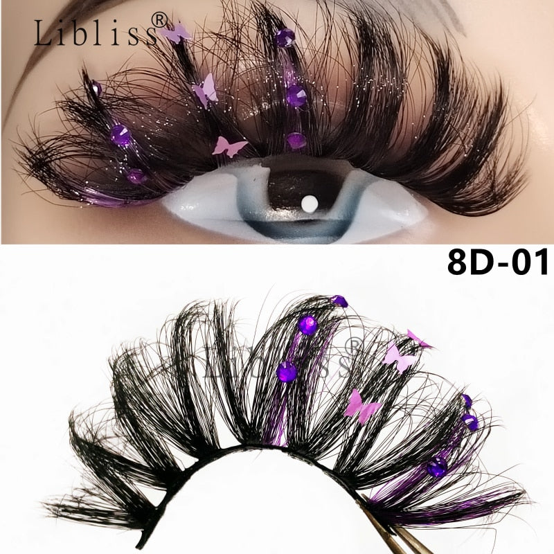 Glitter Shimmery Butterfly Eyelashes