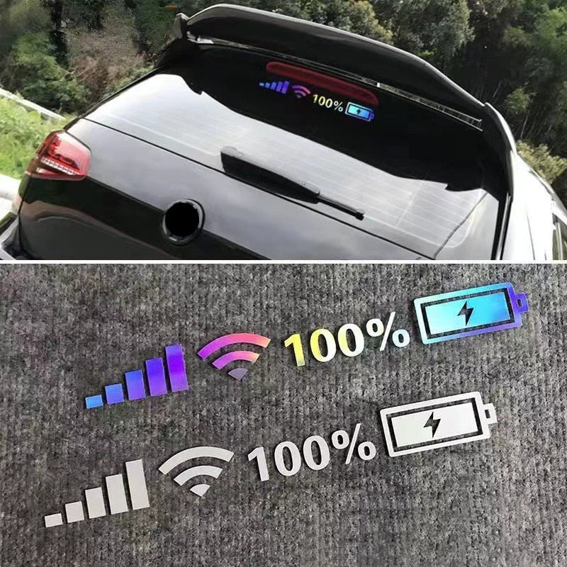 WiFi Power Reflective Windshield Stickers