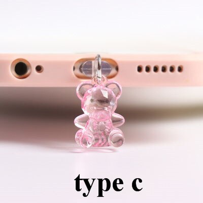 Acrylic Bear Charge Port Plug