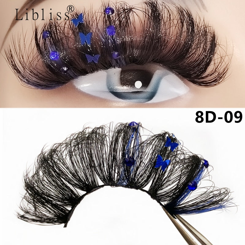 Glitter Shimmery Butterfly Eyelashes