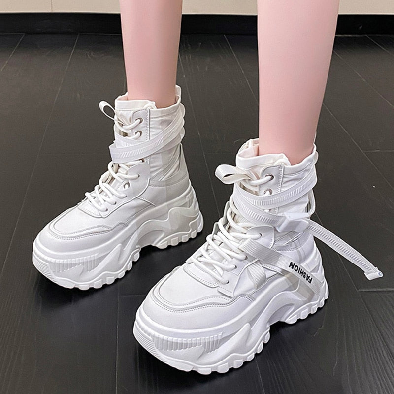Chunky Platform Motorcycle Boots