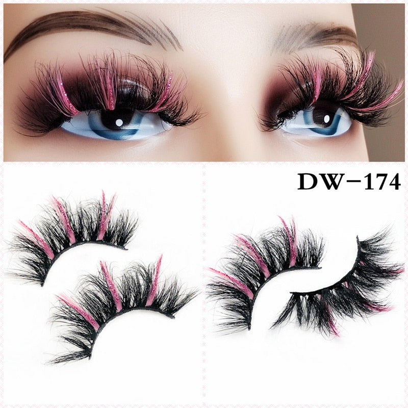 Fluffy Rainbow Color Mink Eyelashes Value Pack 10% off