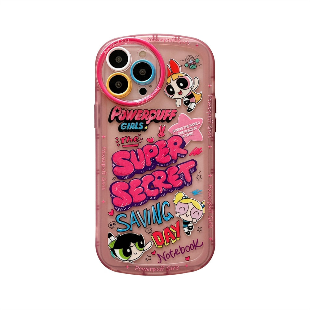 Cartoon Anime Round Camera Soft Phone Case for IPhones