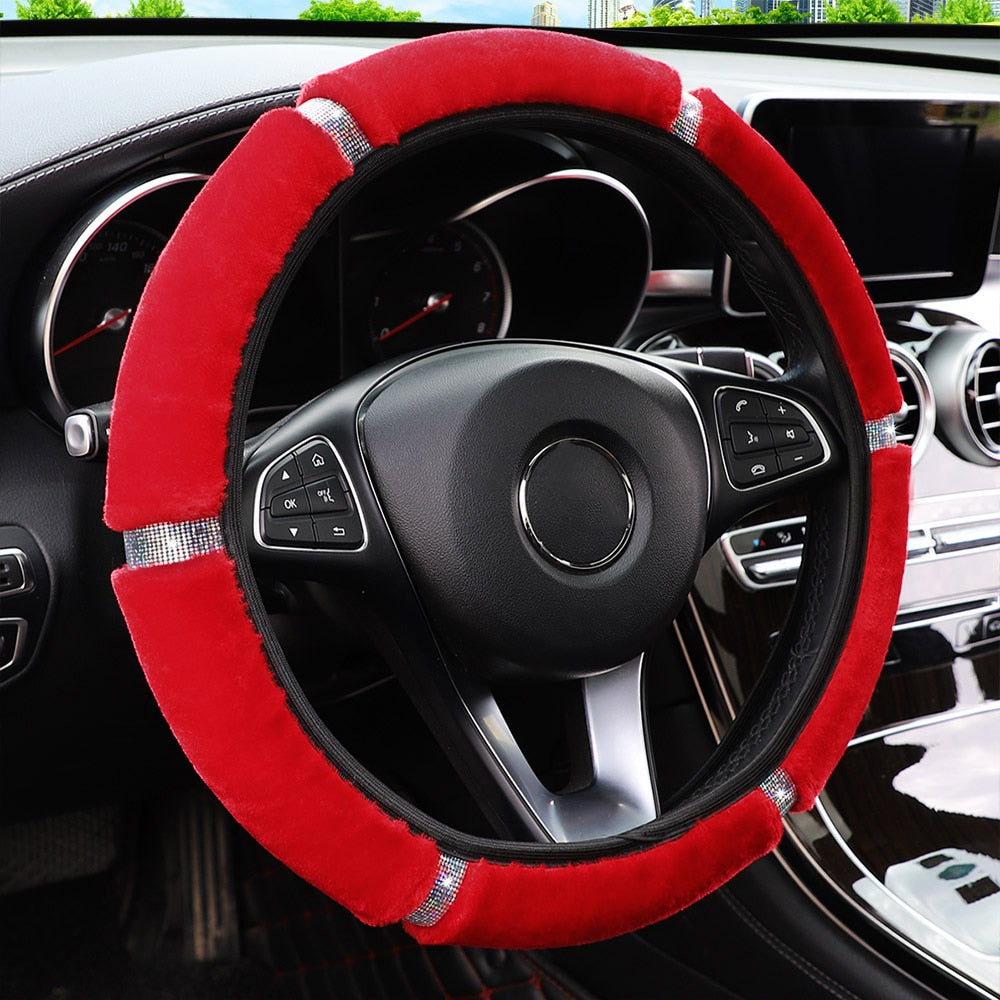 Steering Wheel Cover With Crystal Diamond Sparkles