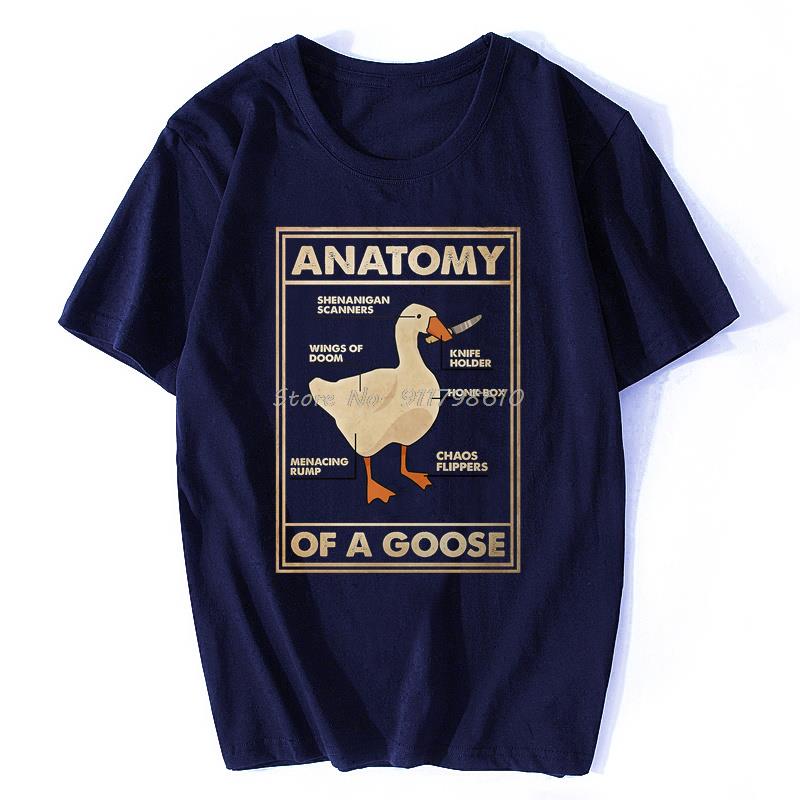 Anatomy Of A Goose Funny Duck Graphic Gaming Vintage T Shirt