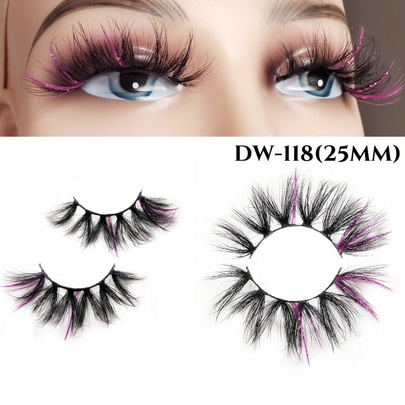 Fluffy Rainbow Color Mink Eyelashes Value Pack 10% off