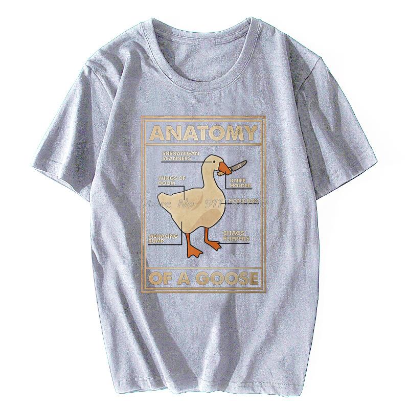 Anatomy Of A Goose Funny Duck Graphic Gaming Vintage T Shirt