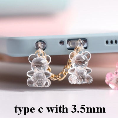 Acrylic Bear Charge Port Plug