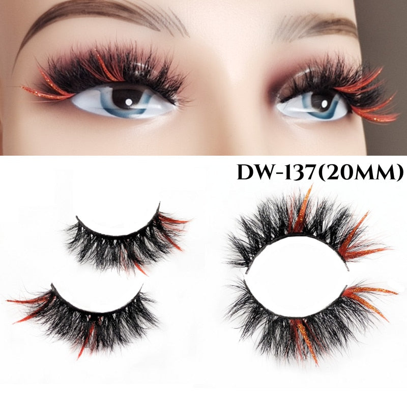 Fluffy Rainbow Color Mink Eyelashes Value Pack 10% off