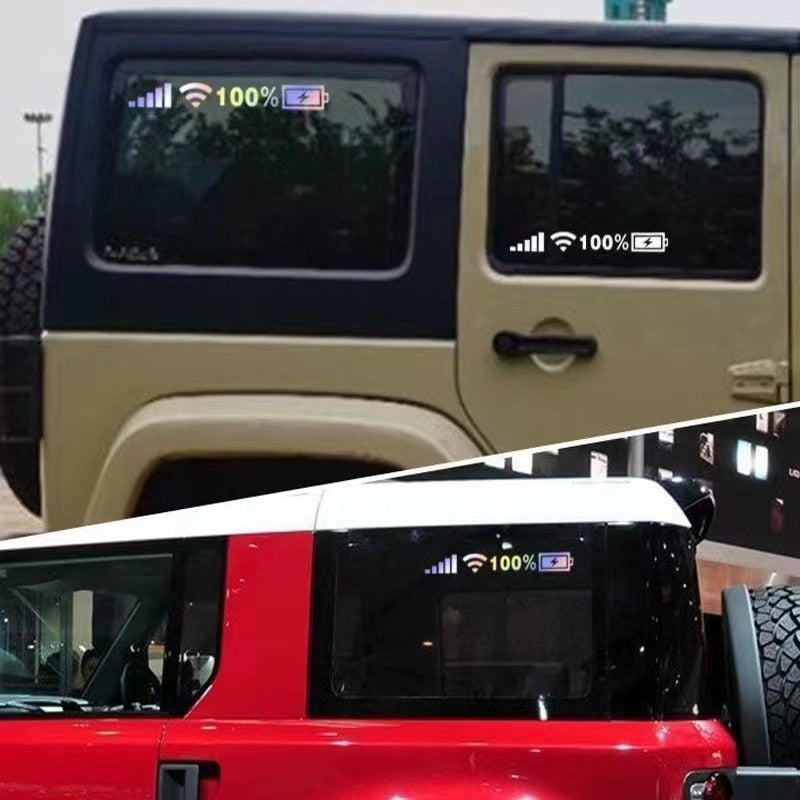 WiFi Power Reflective Windshield Stickers