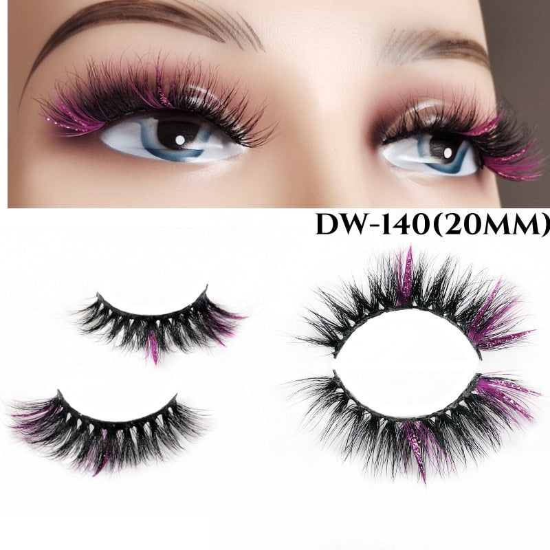 Fluffy Rainbow Color Mink Eyelashes Value Pack 10% off