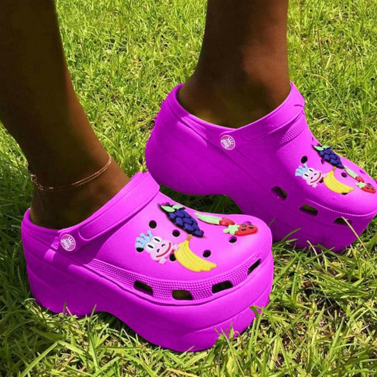 Thick Platform Croc Slippers