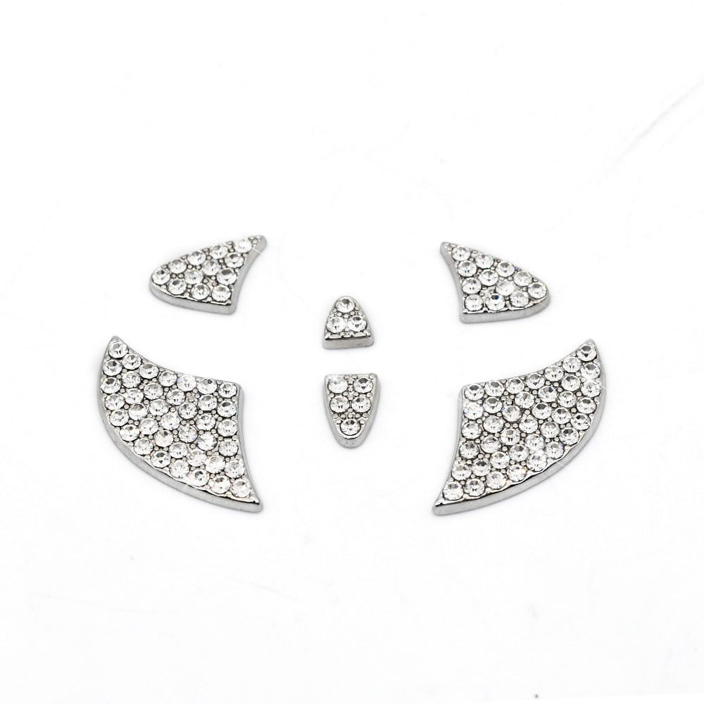 Steering Wheel Crystal Emblem Logo Sticker Decal