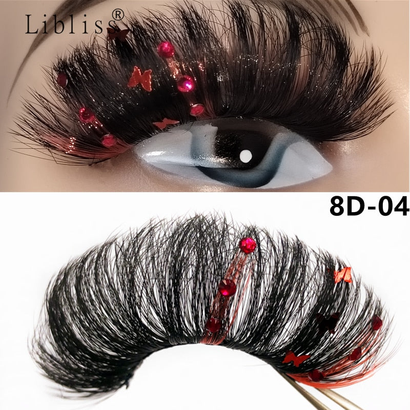 Glitter Shimmery Butterfly Eyelashes