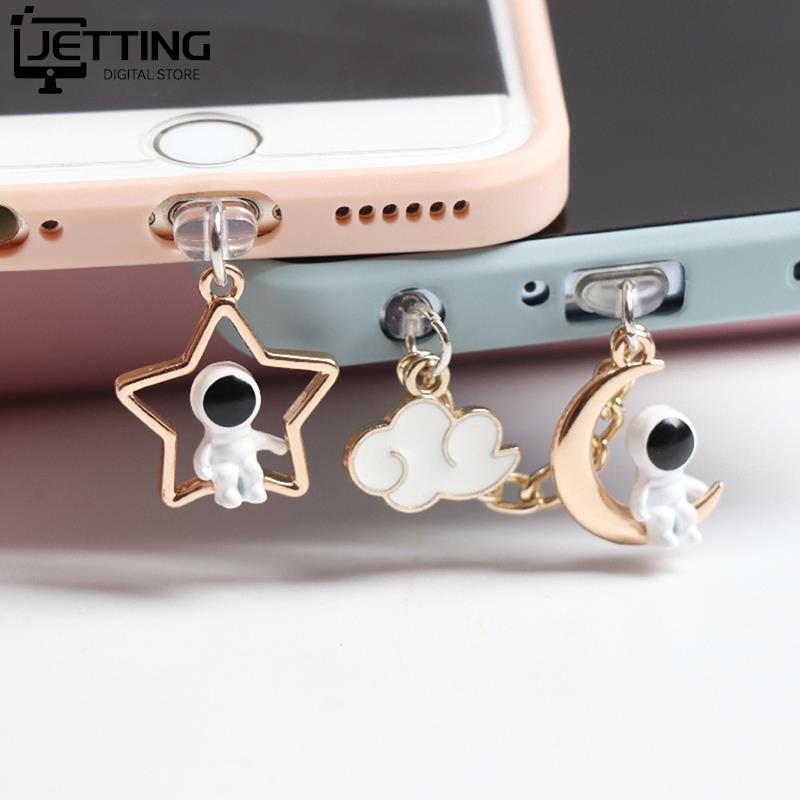 Astronaut Dust Plug Charm iPhone